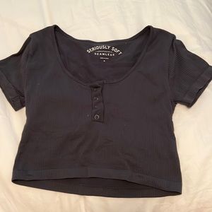Navy seriously soft Aeropostale seamless crop top. Navy